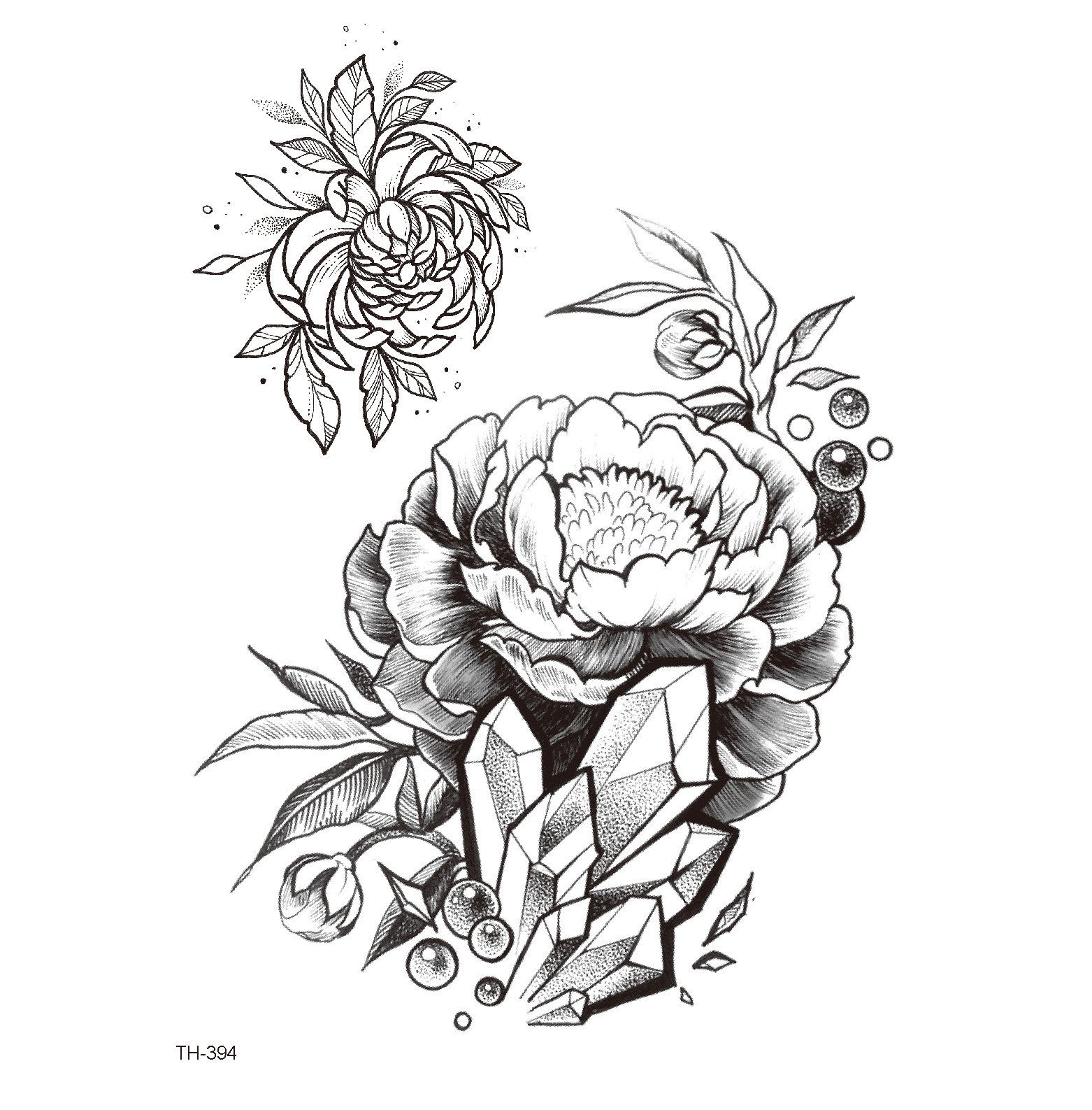 Temporary Rose Design Tattoo (Waterproof)