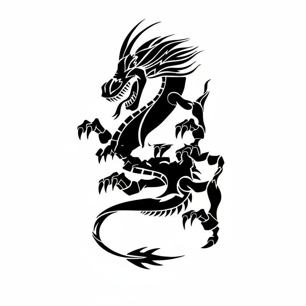 Temporary Dragon Design Tattoo (Waterproof)