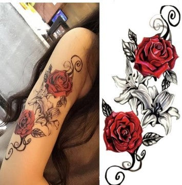 Temporary Rose Design Tattoo (Waterproof)