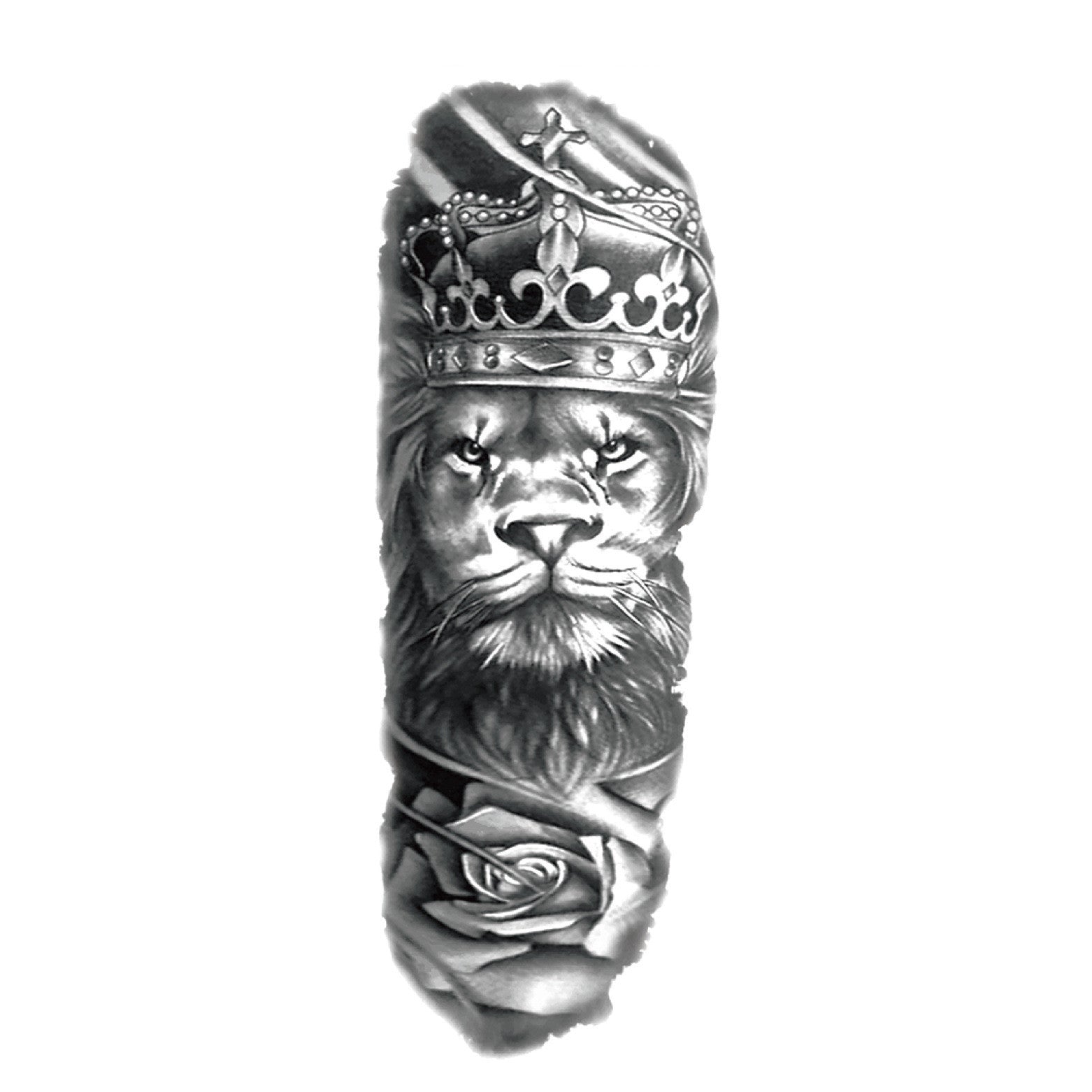 Temporary Arm Sleeve Tattoo (Waterproof) - LION ROSE DESIGN
