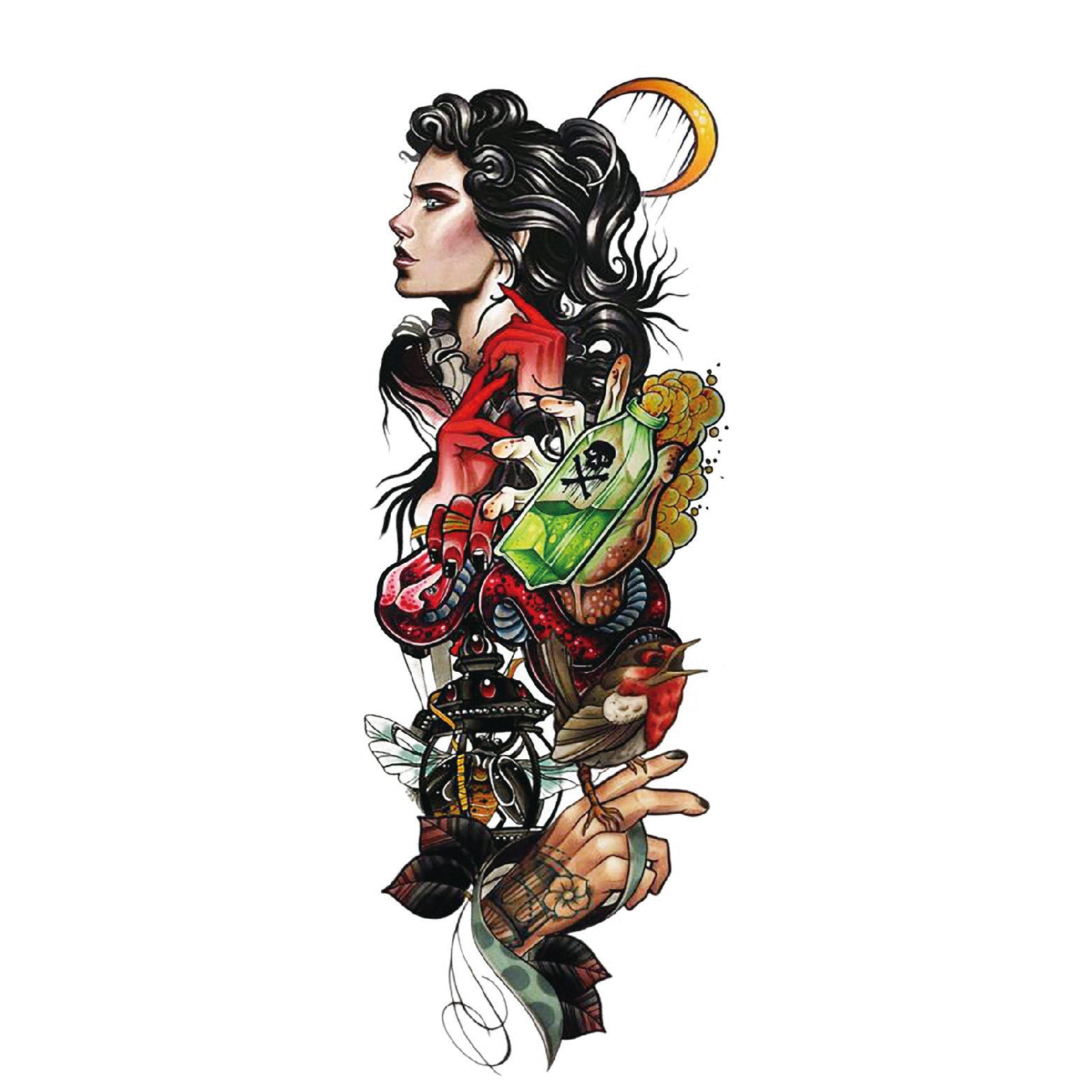 Temporary Arm Sleeve Tattoo (Waterproof) - COLOUR DESIGN