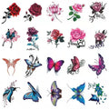 20 Temporary Tattoos In Colour (Waterproof)